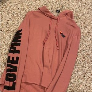 pink hooded long sleeve
